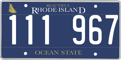 RI license plate 111967