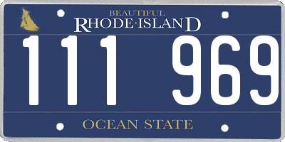 RI license plate 111969