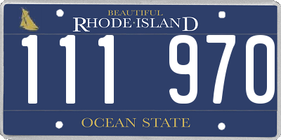 RI license plate 111970