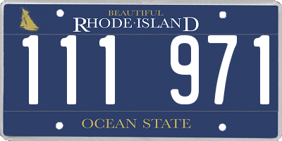 RI license plate 111971