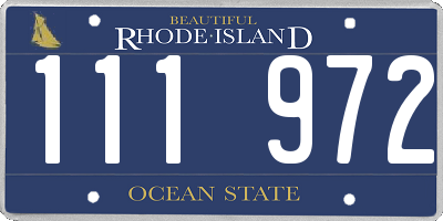 RI license plate 111972