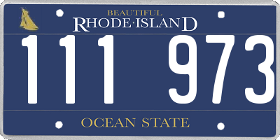 RI license plate 111973