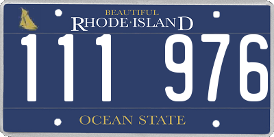 RI license plate 111976
