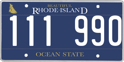 RI license plate 111990