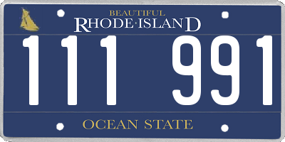 RI license plate 111991