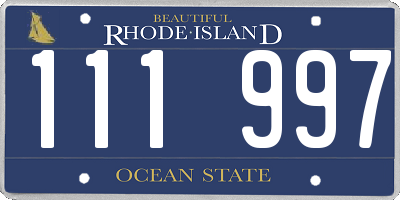 RI license plate 111997