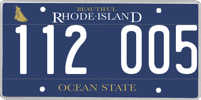 RI license plate 112005