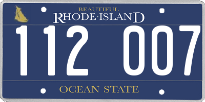RI license plate 112007
