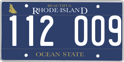 RI license plate 112009