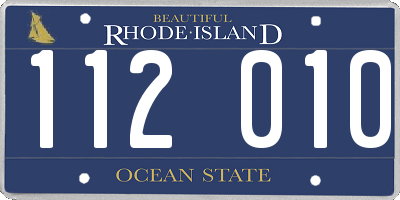 RI license plate 112010