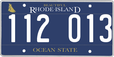 RI license plate 112013