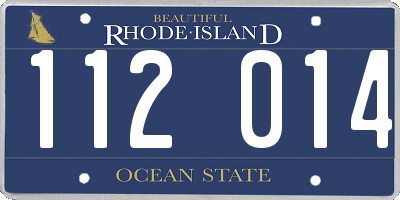 RI license plate 112014
