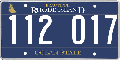 RI license plate 112017