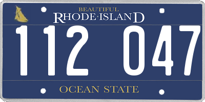 RI license plate 112047
