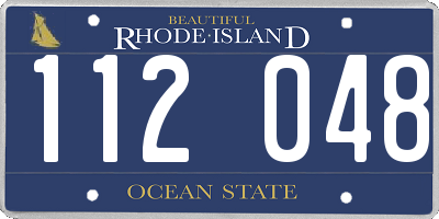 RI license plate 112048