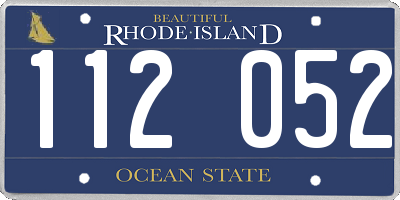 RI license plate 112052
