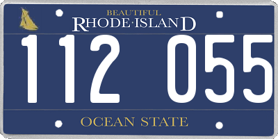 RI license plate 112055