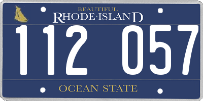 RI license plate 112057