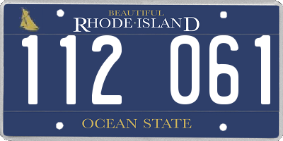 RI license plate 112061