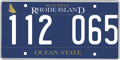 RI license plate 112065