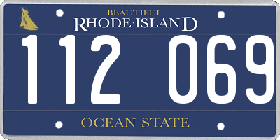 RI license plate 112069