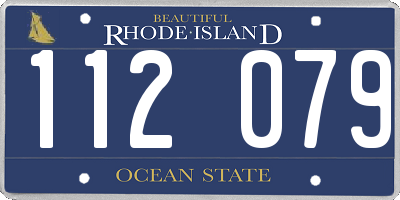 RI license plate 112079