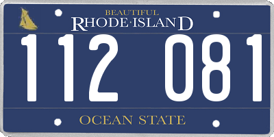 RI license plate 112081