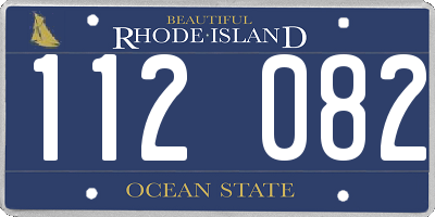 RI license plate 112082