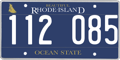 RI license plate 112085