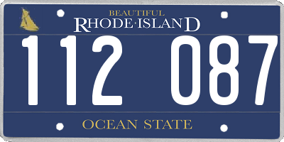 RI license plate 112087