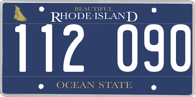 RI license plate 112090