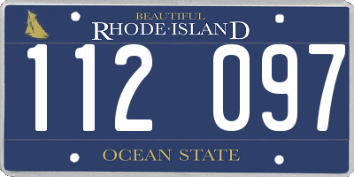 RI license plate 112097