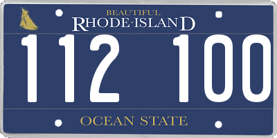 RI license plate 112100