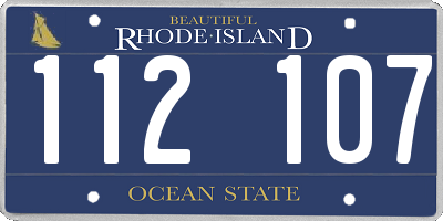 RI license plate 112107