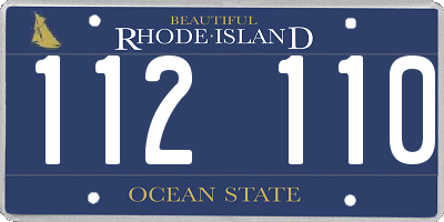 RI license plate 112110