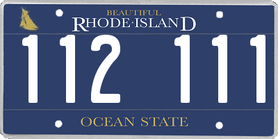 RI license plate 112111