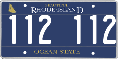 RI license plate 112112