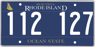 RI license plate 112127