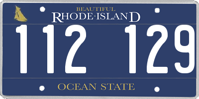 RI license plate 112129