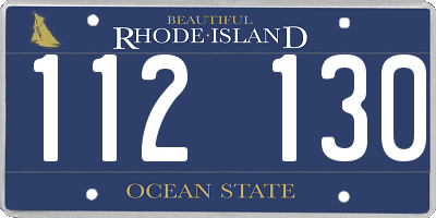 RI license plate 112130