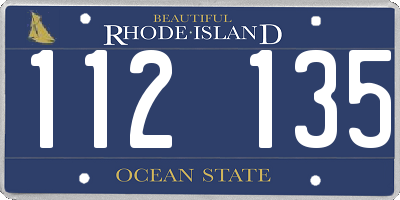 RI license plate 112135