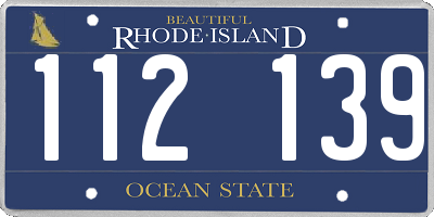 RI license plate 112139
