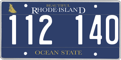 RI license plate 112140