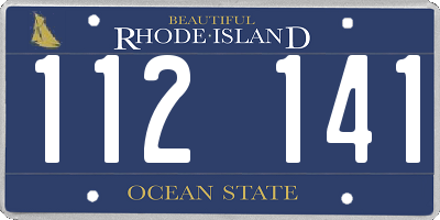 RI license plate 112141