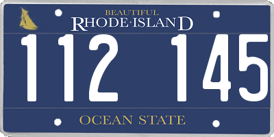 RI license plate 112145