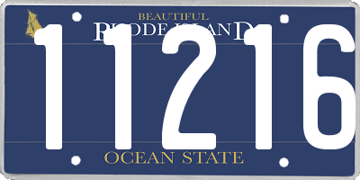 RI license plate 11216