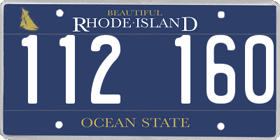 RI license plate 112160
