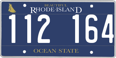 RI license plate 112164