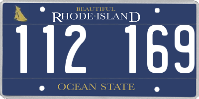 RI license plate 112169