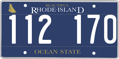 RI license plate 112170
